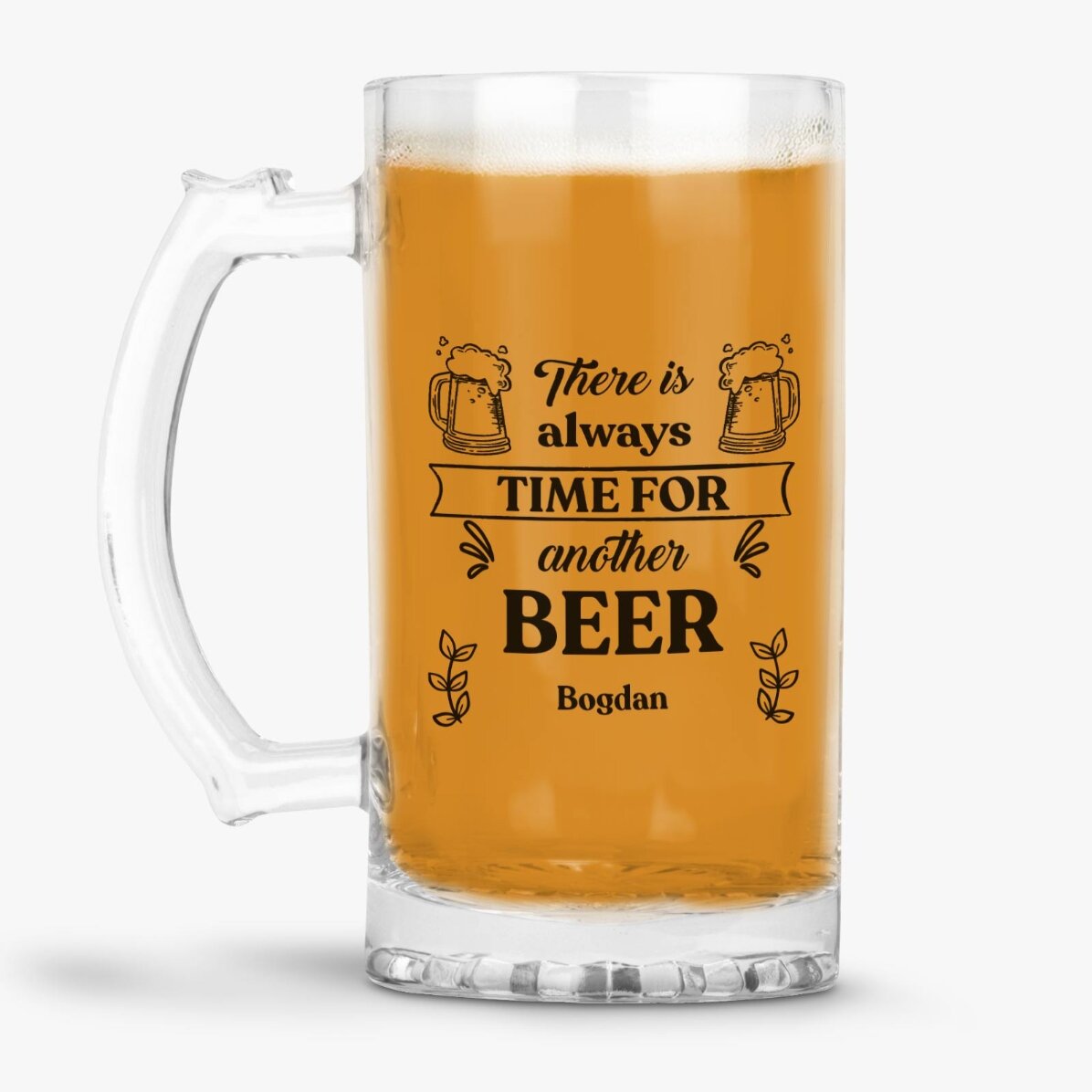 Pivní půllitr s osobním vzkazem – Time for Beer