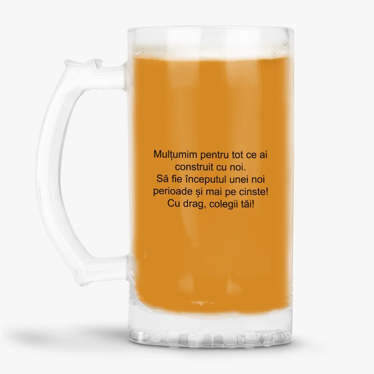 Pivní půllitr s osobním vzkazem