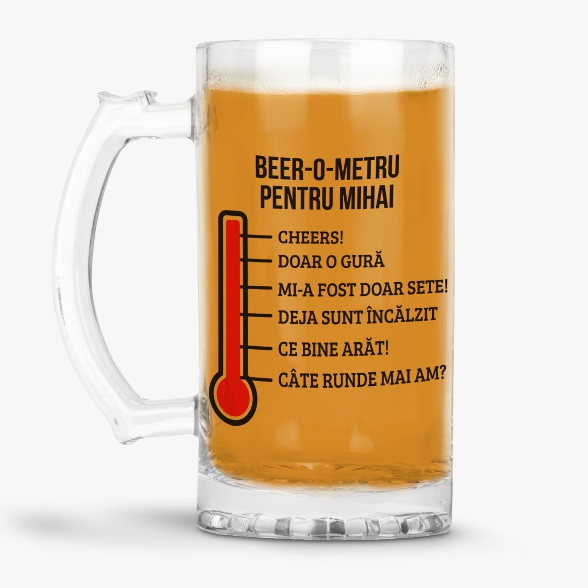 Pivní půllitr s vlastním textem – Beer-o-meter