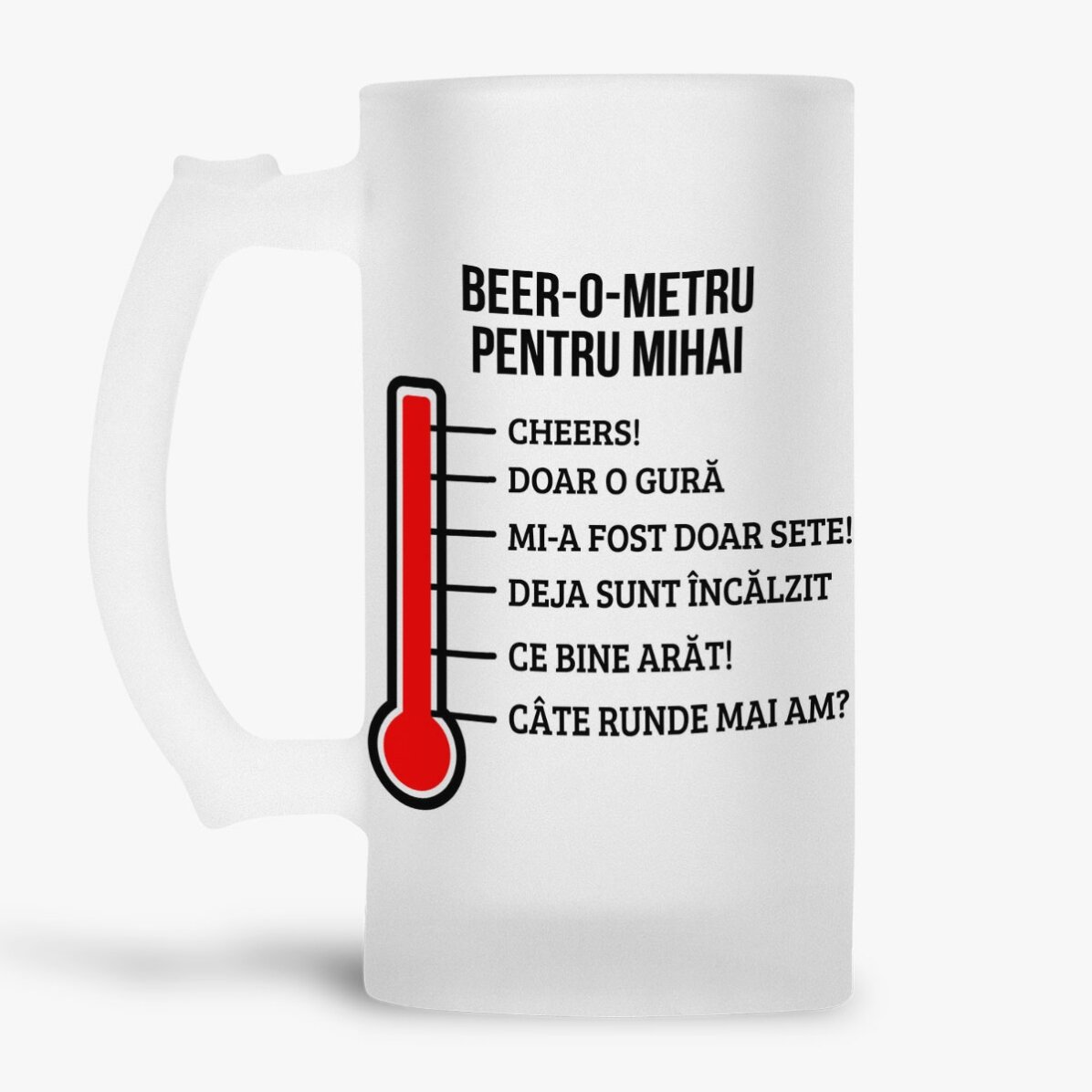 Pivní půllitr s vlastním textem – Beer-o-meter