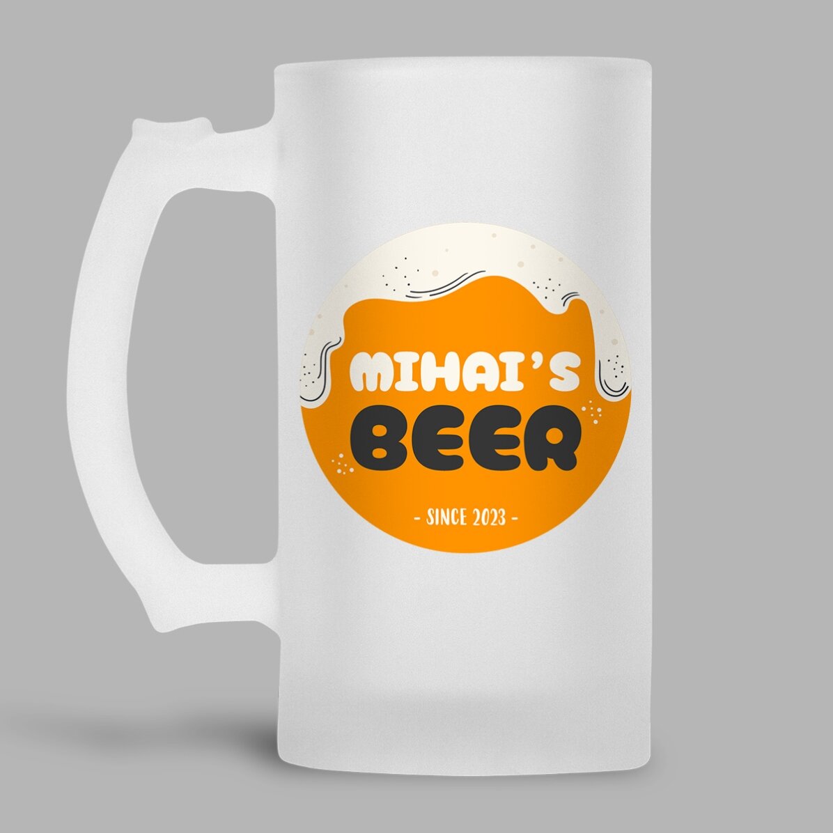Personalised beer mug with text - BEER
