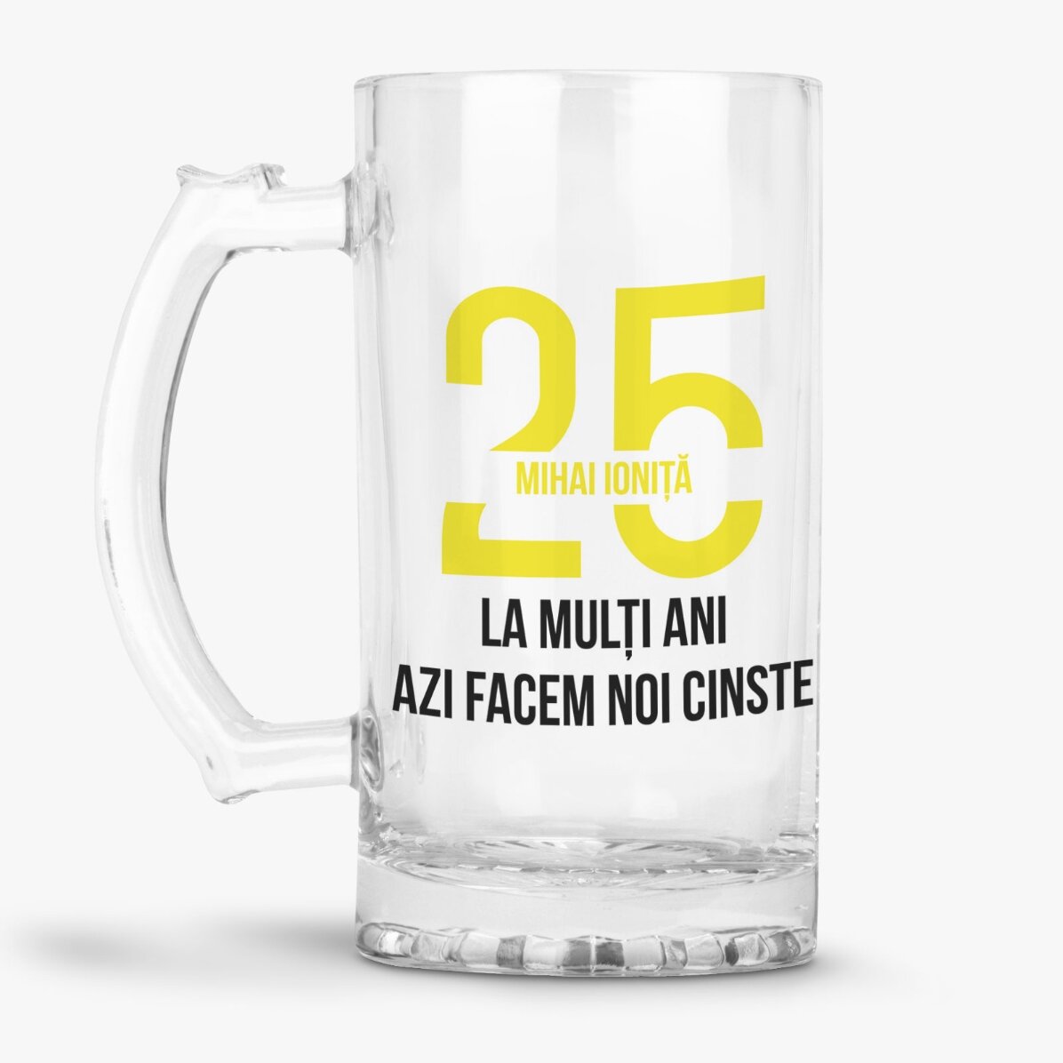 Pivní půllitr s vlastním textem k výročí