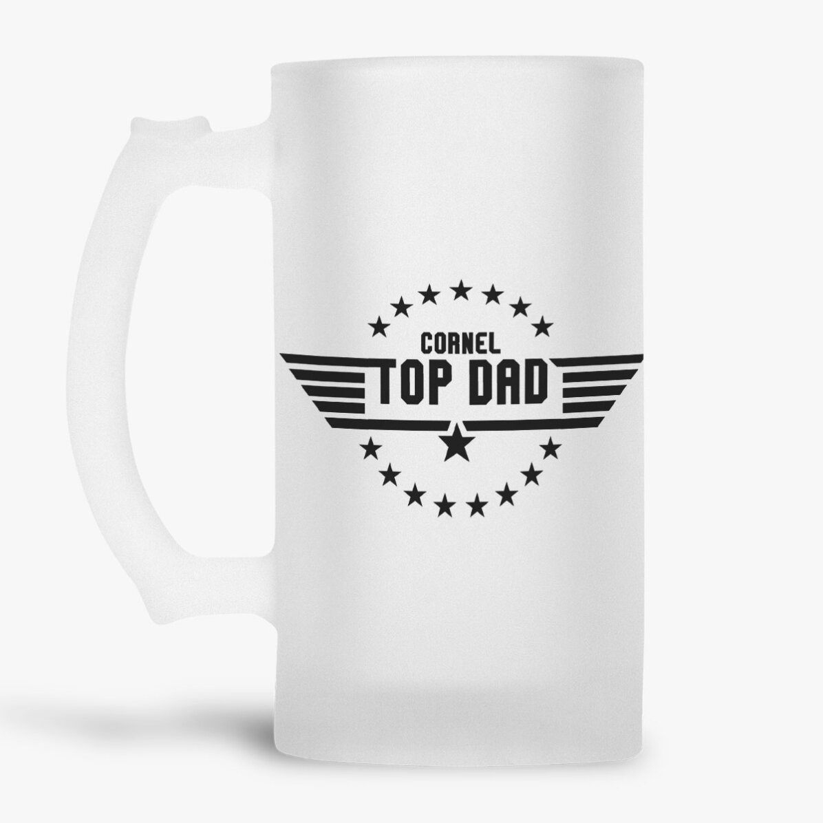 Pivní půllitr s vlastním nápisem – Top Dad