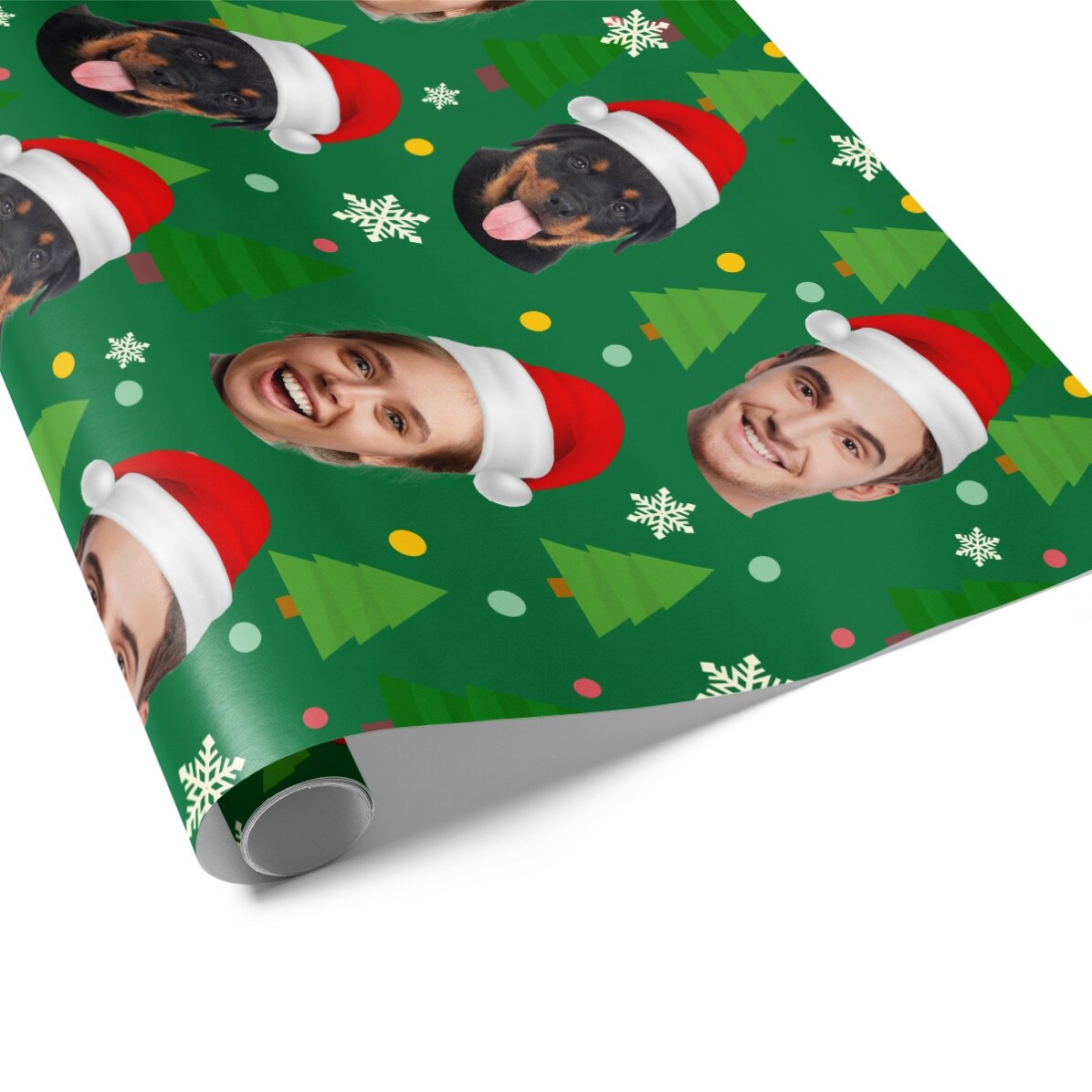 Personalizovaný balicí papír s 3 fotografiemi – Funny Christmas