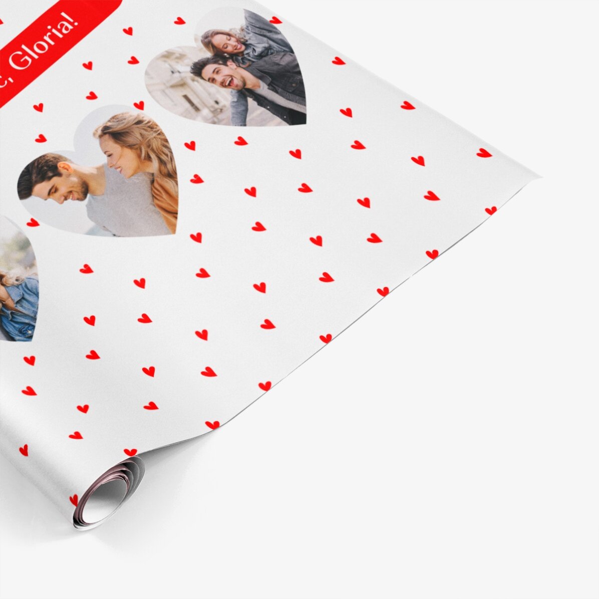 Personalizovaný balicí papír na dárky se 6 fotografiemi a vzkazem