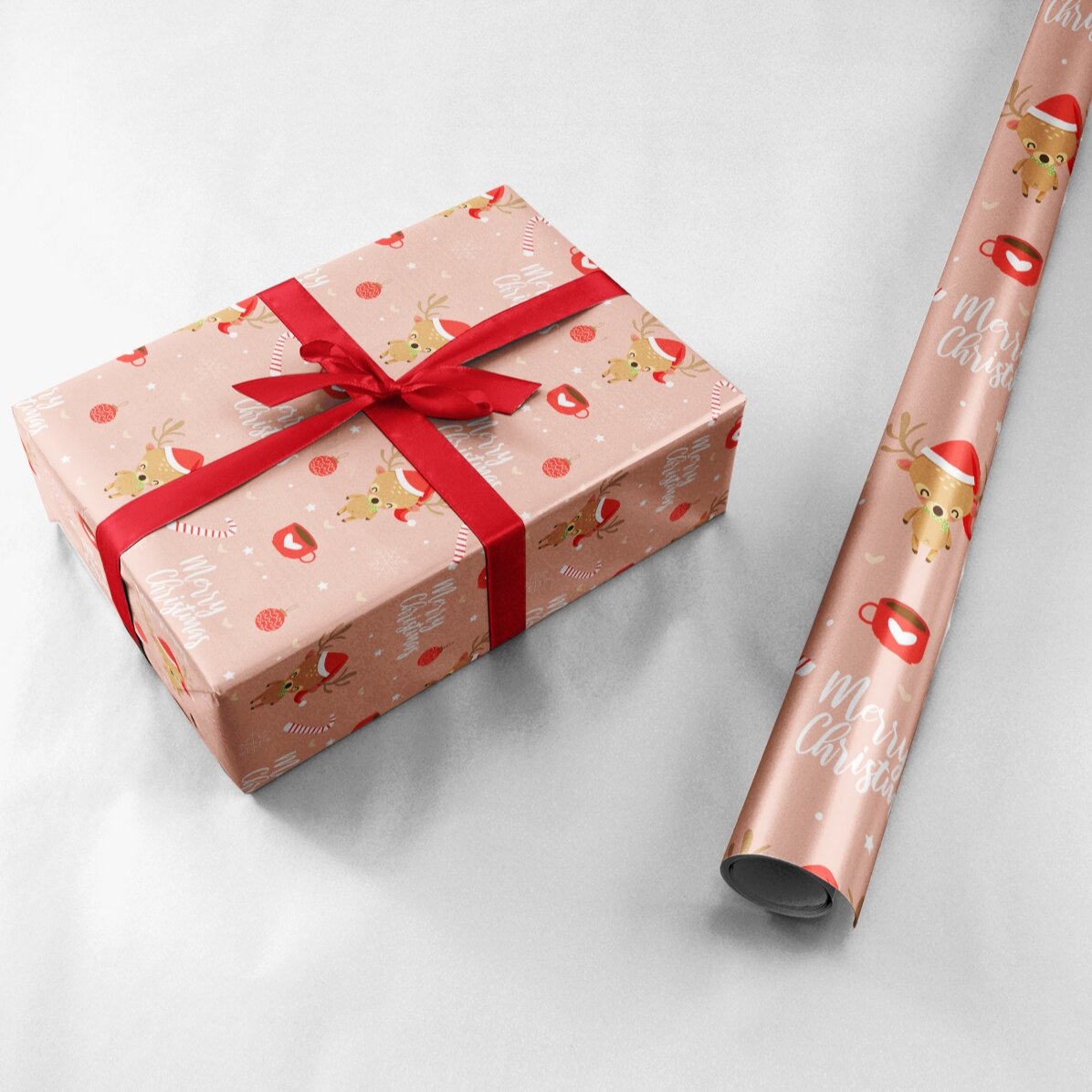 Balicí papír na dárky s vlastním textem v rámečku – Sweet Christmas