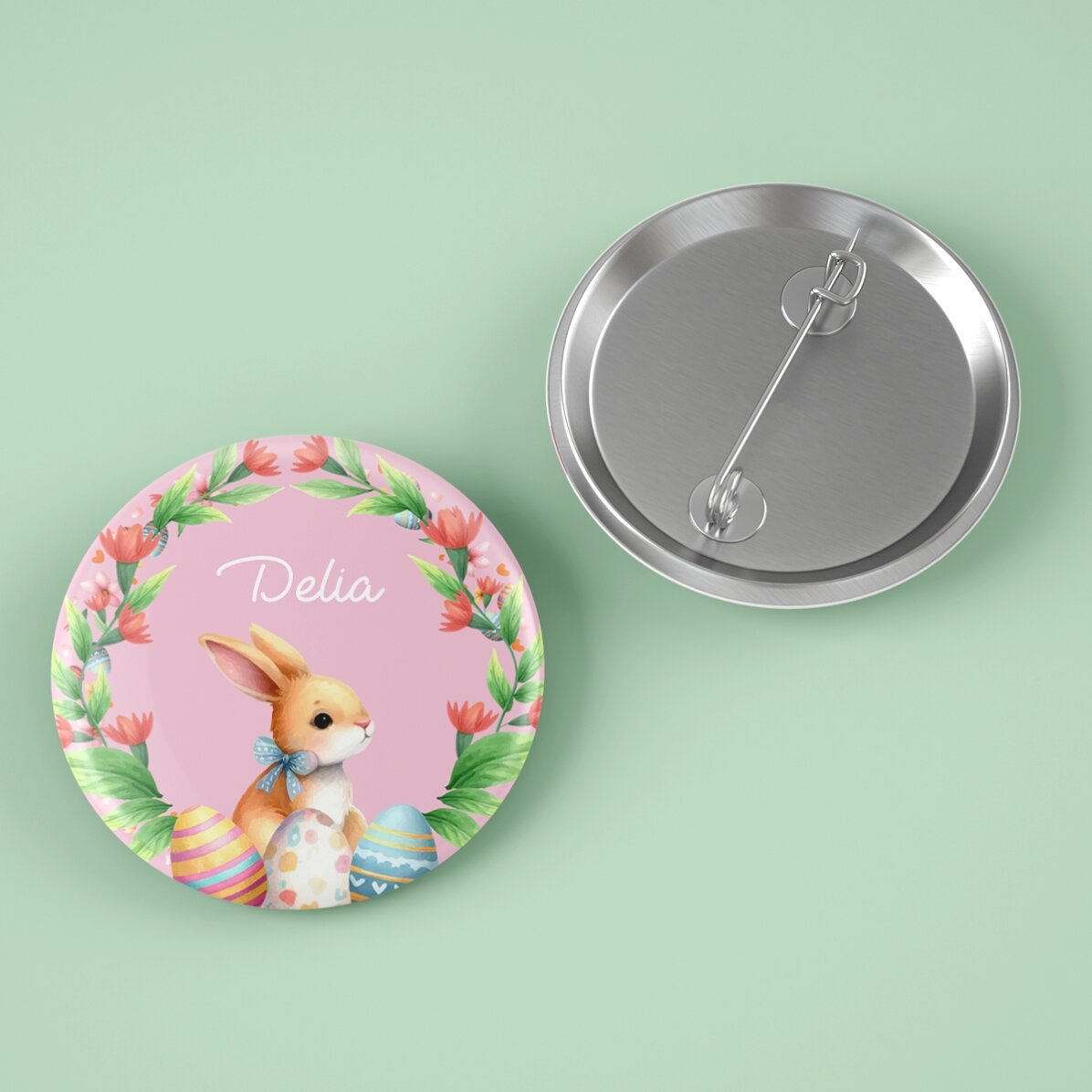 Personalizovaná odznáčka s jménem na Velikonoce – Bunny