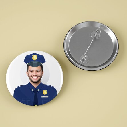 Personalizovaná odznak s fotografií – policista