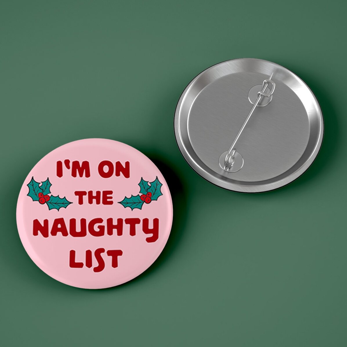 Personalizovaná placka s nápisem – Naughty List