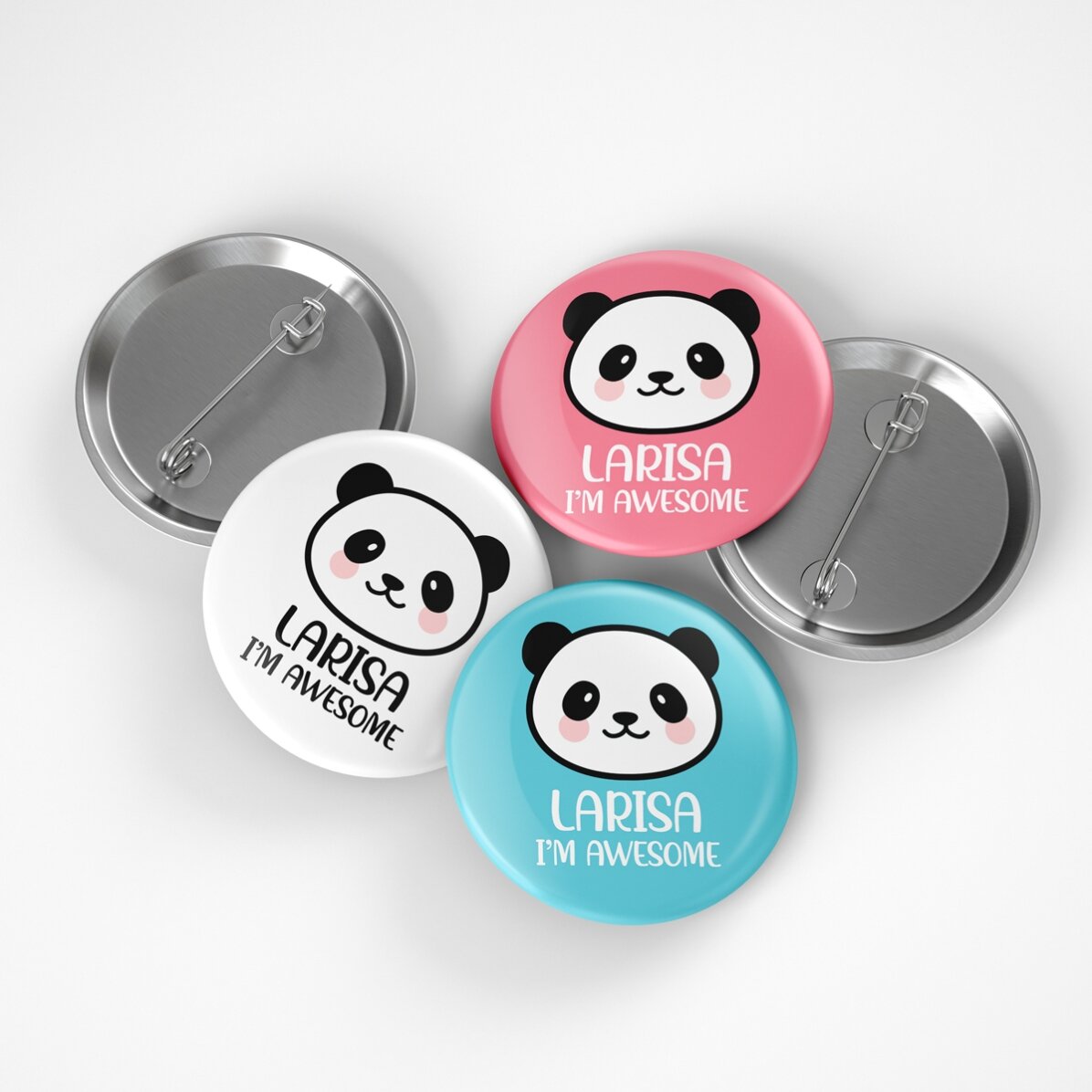 Personalizovaná placka s nápisem – Panda