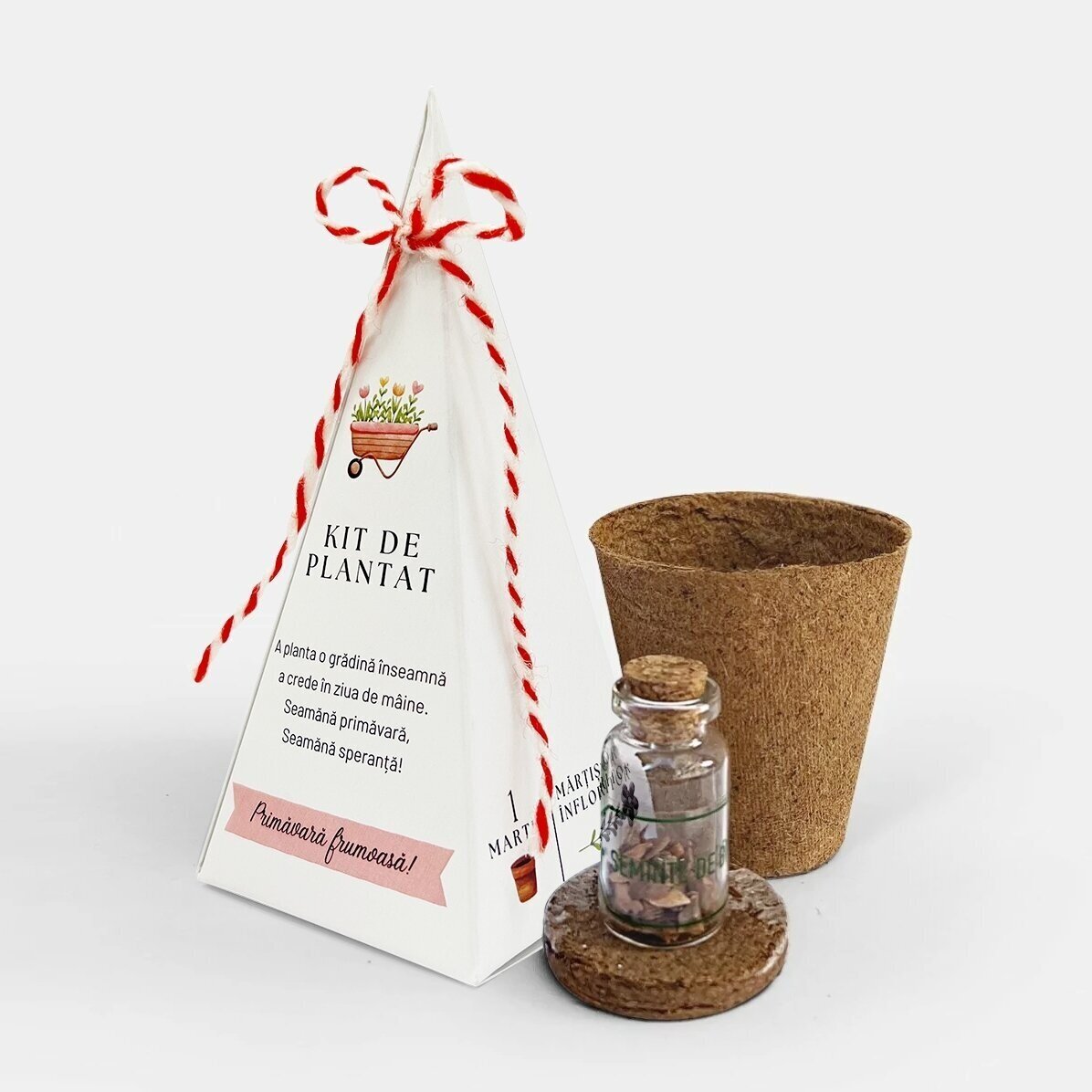 Personalised flower planting kit with photo and text - Flowers