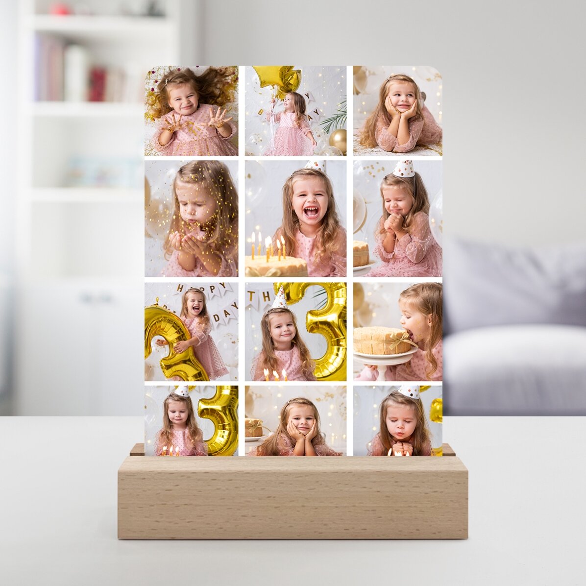 Personalizovaná LED noční lampička s 12 fotografiemi