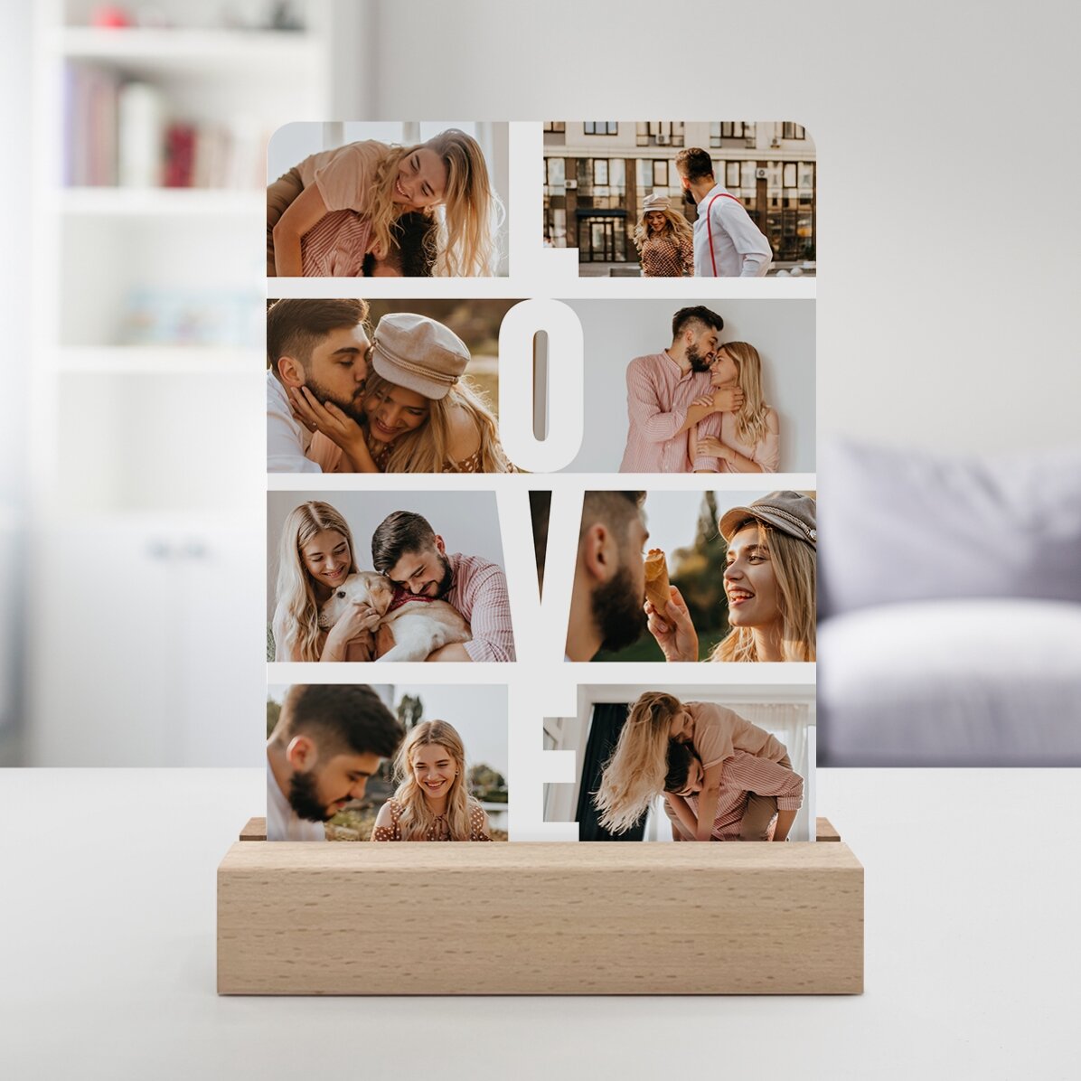 Personalizovaná LED noční lampička s 8 fotografiemi