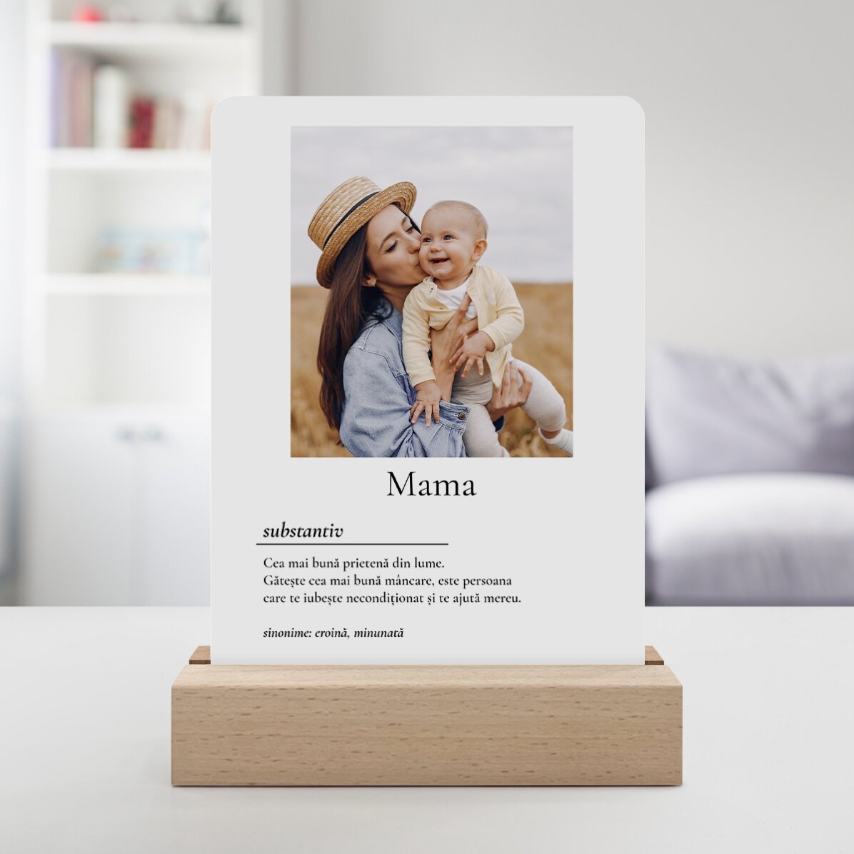 Personalizovaná LED noční lampička s fotografií a vzkazem