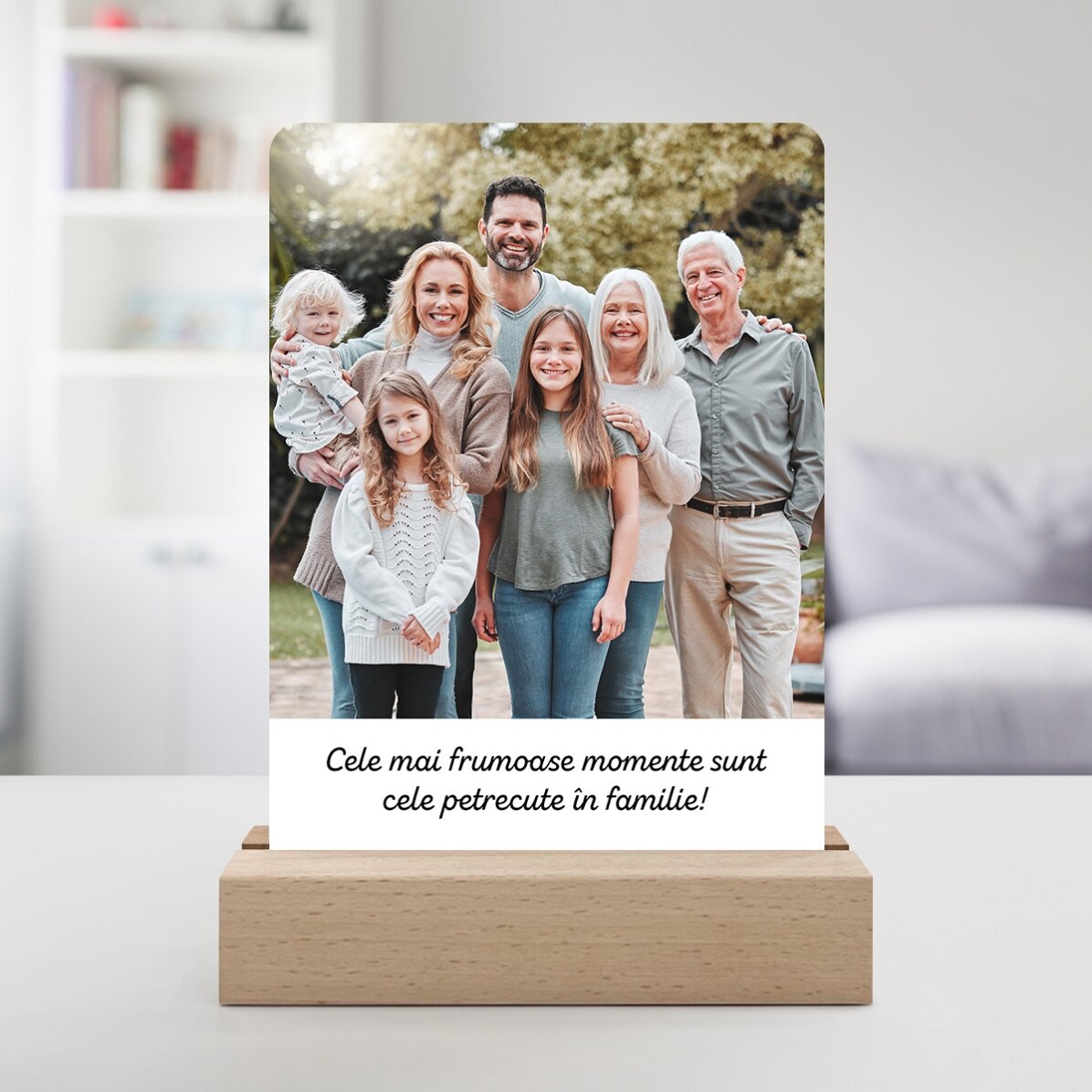 Personalizovaná LED noční lampička s fotografií a vzkazem