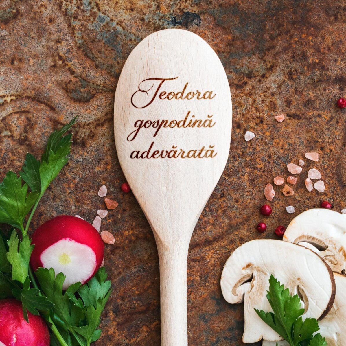 Dřevěná lžíce s vlastním textem – Gospodina