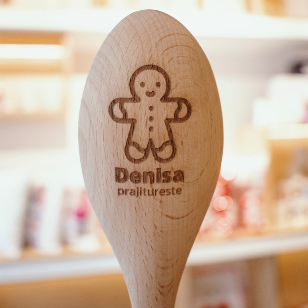 Dřevěná lžíce s vlastním potiskem – Gingerbread