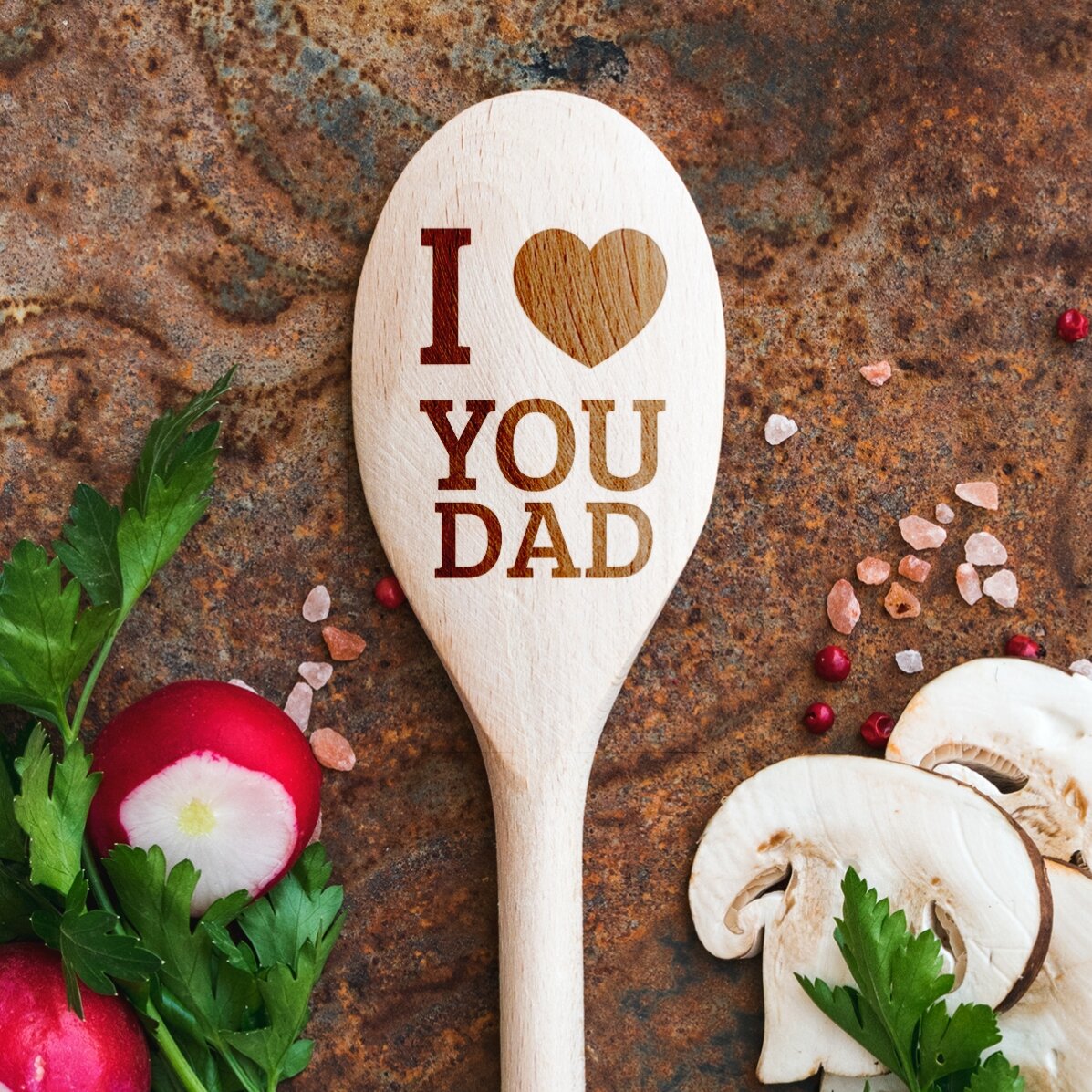 Dřevěná lžíce s osobním nápisem – I love you