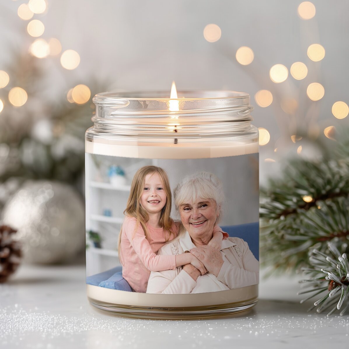 Velká vonná svíčka s vlastní fotografií