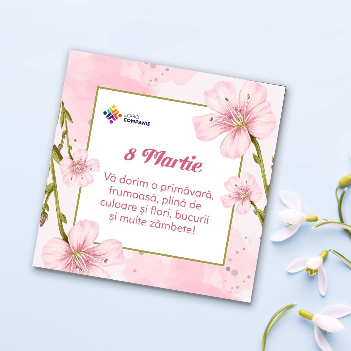 Magnet 10x10 s vlastním logem a textem – 8. března