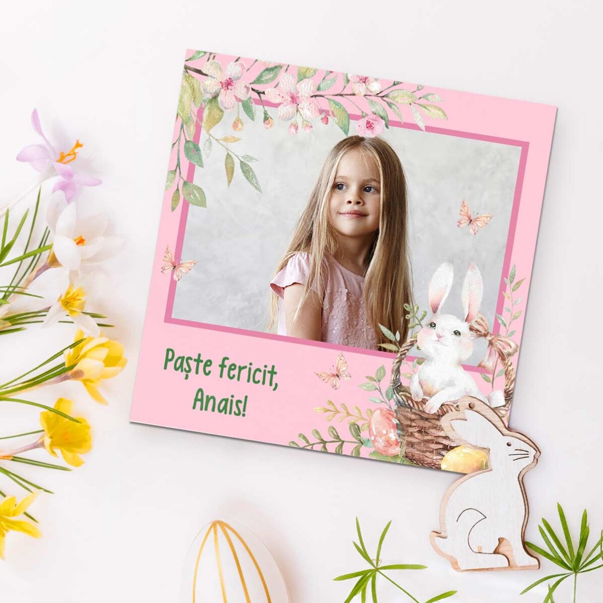 Magnet 10x10 s vlastní fotografií a vzkazem – Veselé Velikonoce!