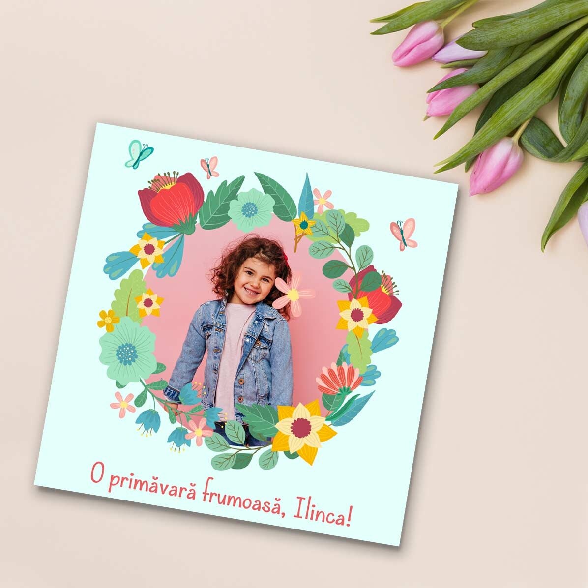 Magnet 10x10 s vlastní fotografií a textem – Květiny