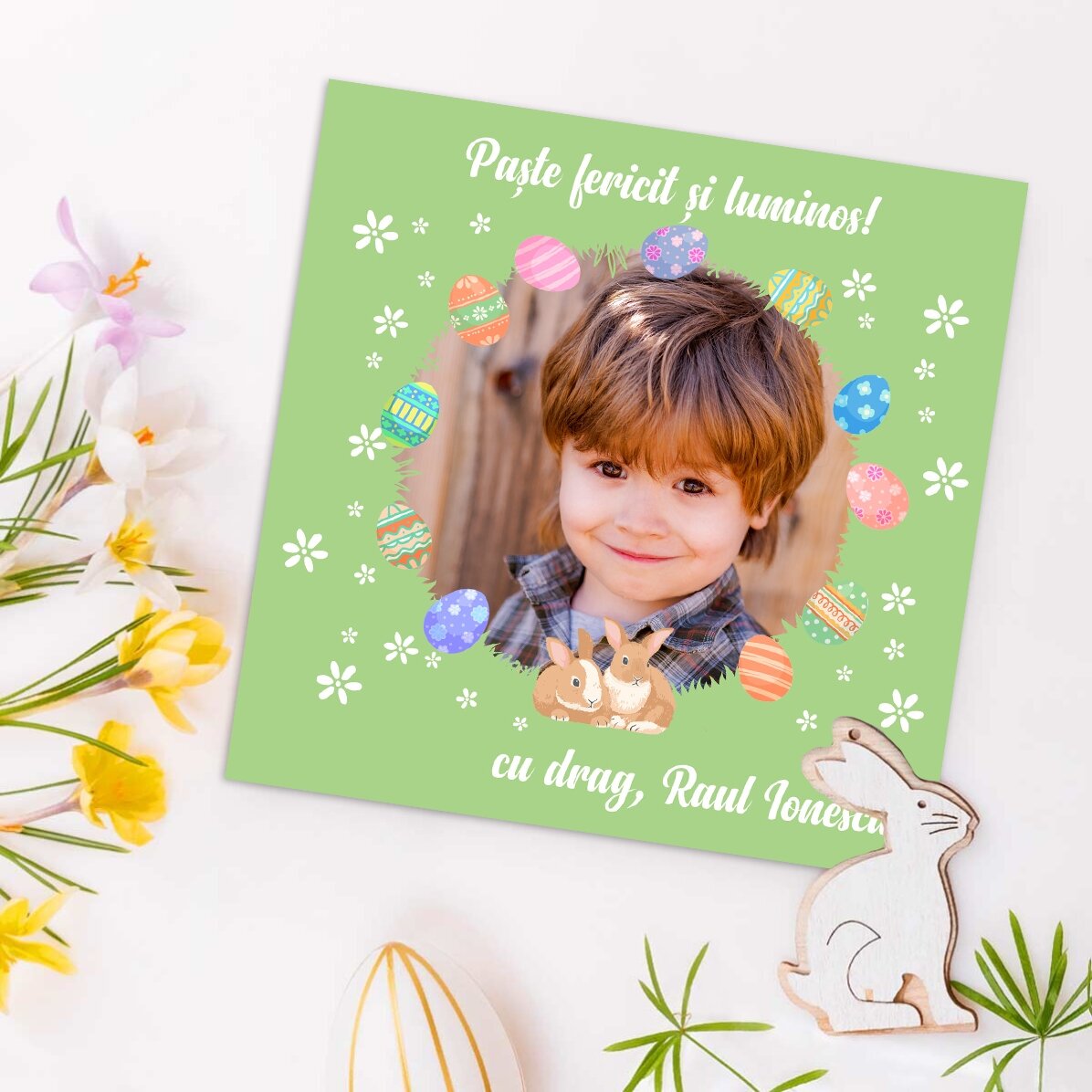 Magnet 10x10 s vlastní fotografií a textem – Velikonoce
