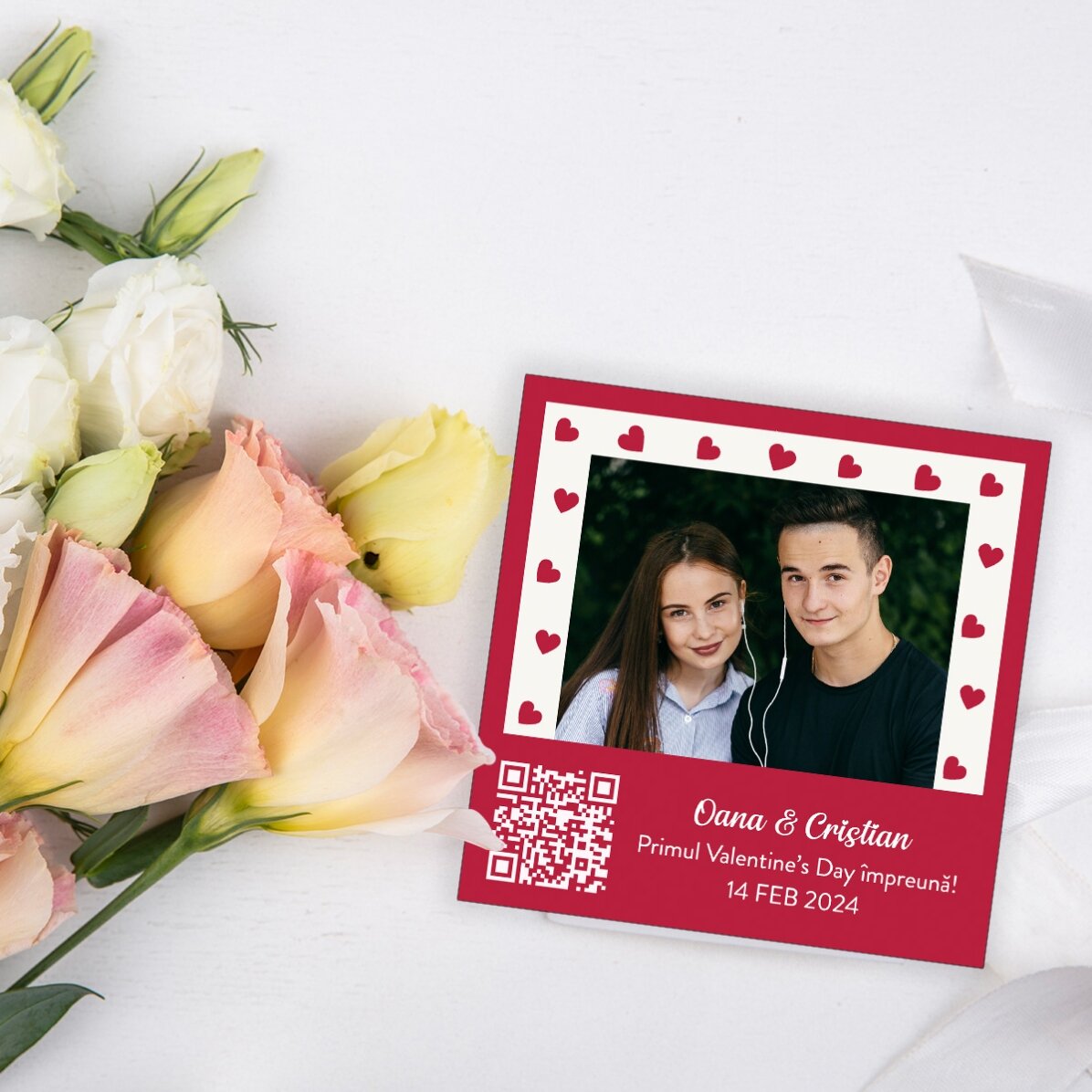 Magnet 10×10 s vlastní fotografií, vzkazem a QR kódem