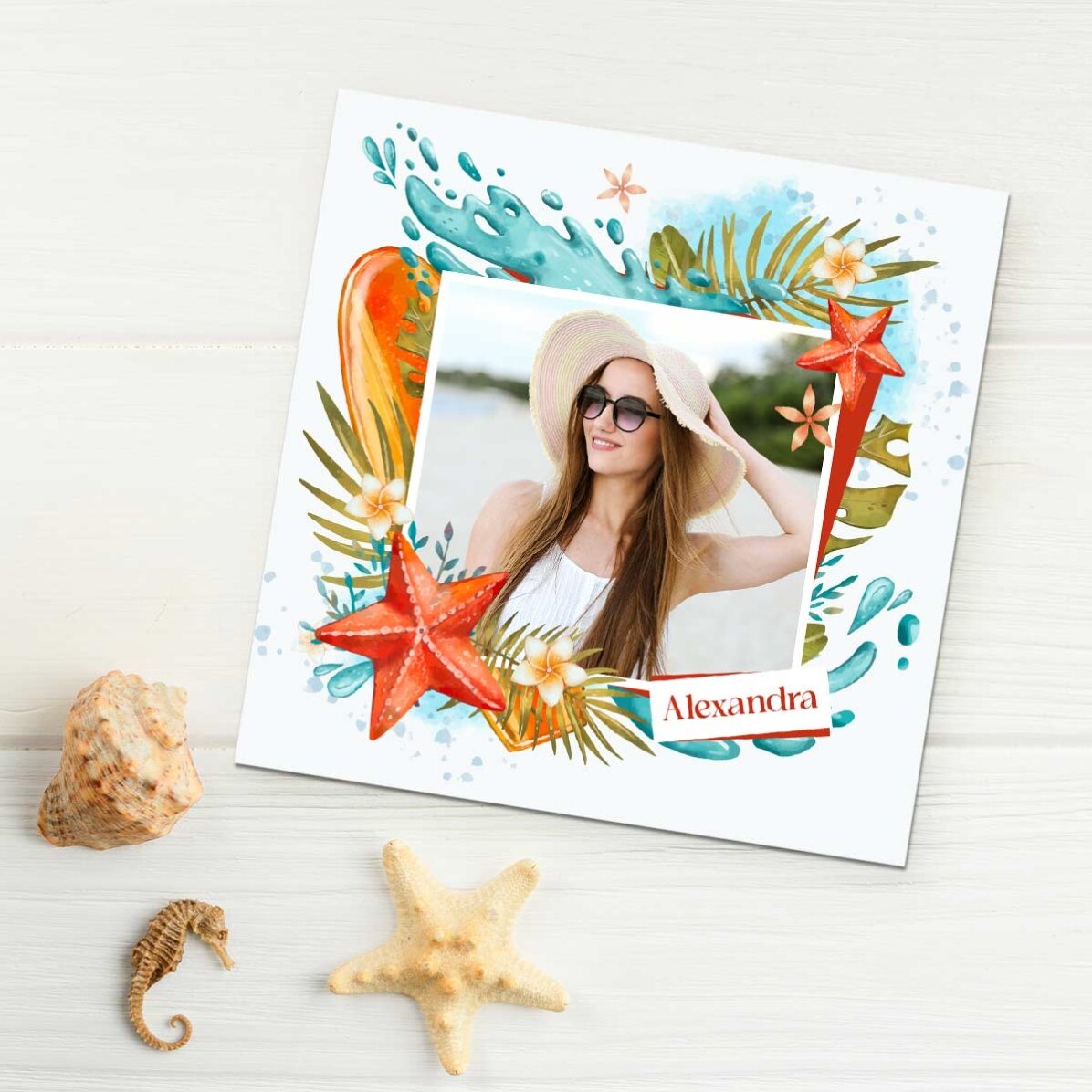 Magnet 10x10 s vlastní fotografií a jménem – Dovolená