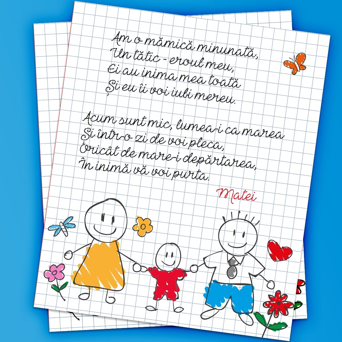 Magnet 10 × 12 cm s vlastním textem – báseň pro rodiče – Chlapeček