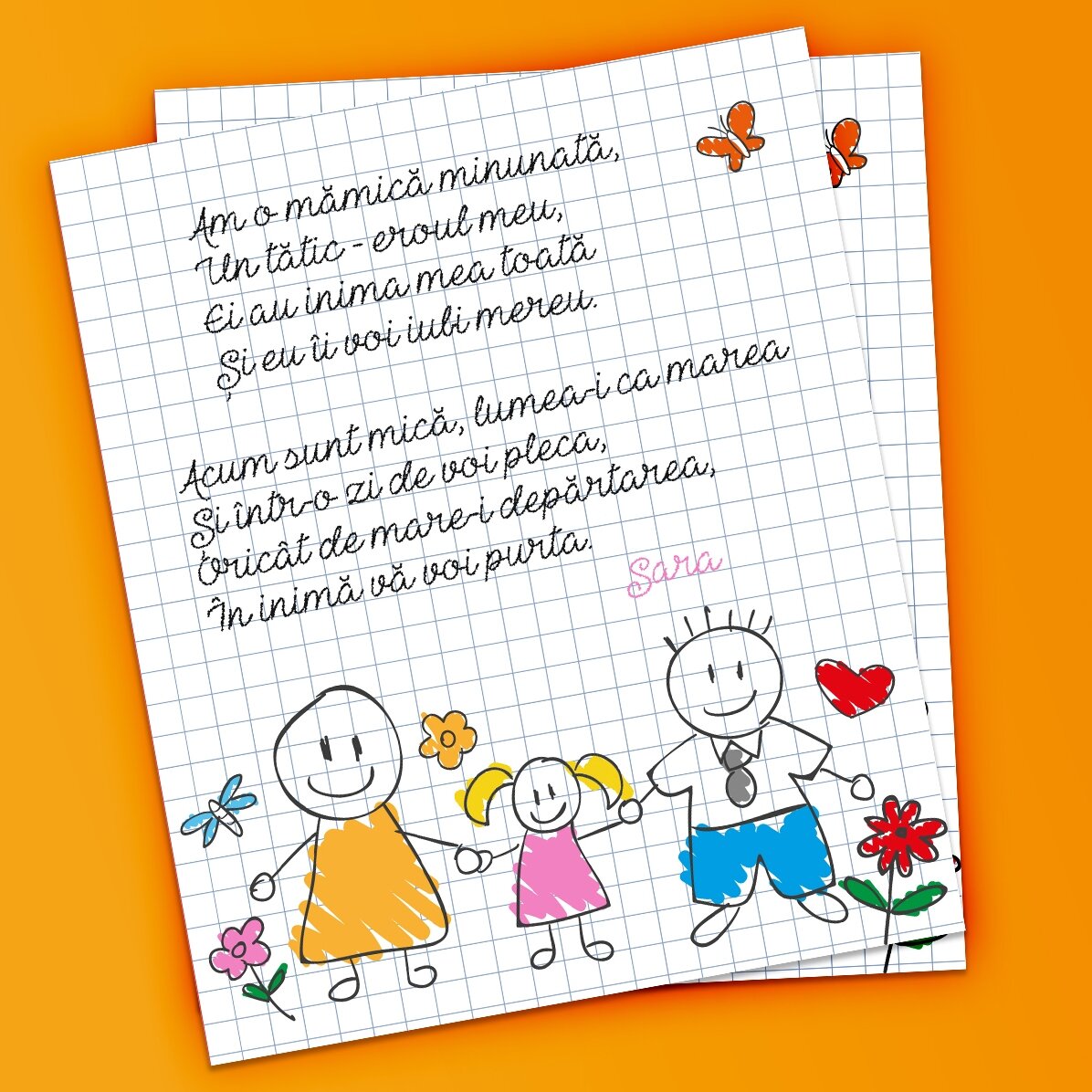Magnet 10 × 12 cm s vlastním textem – báseň pro rodiče – Holčička