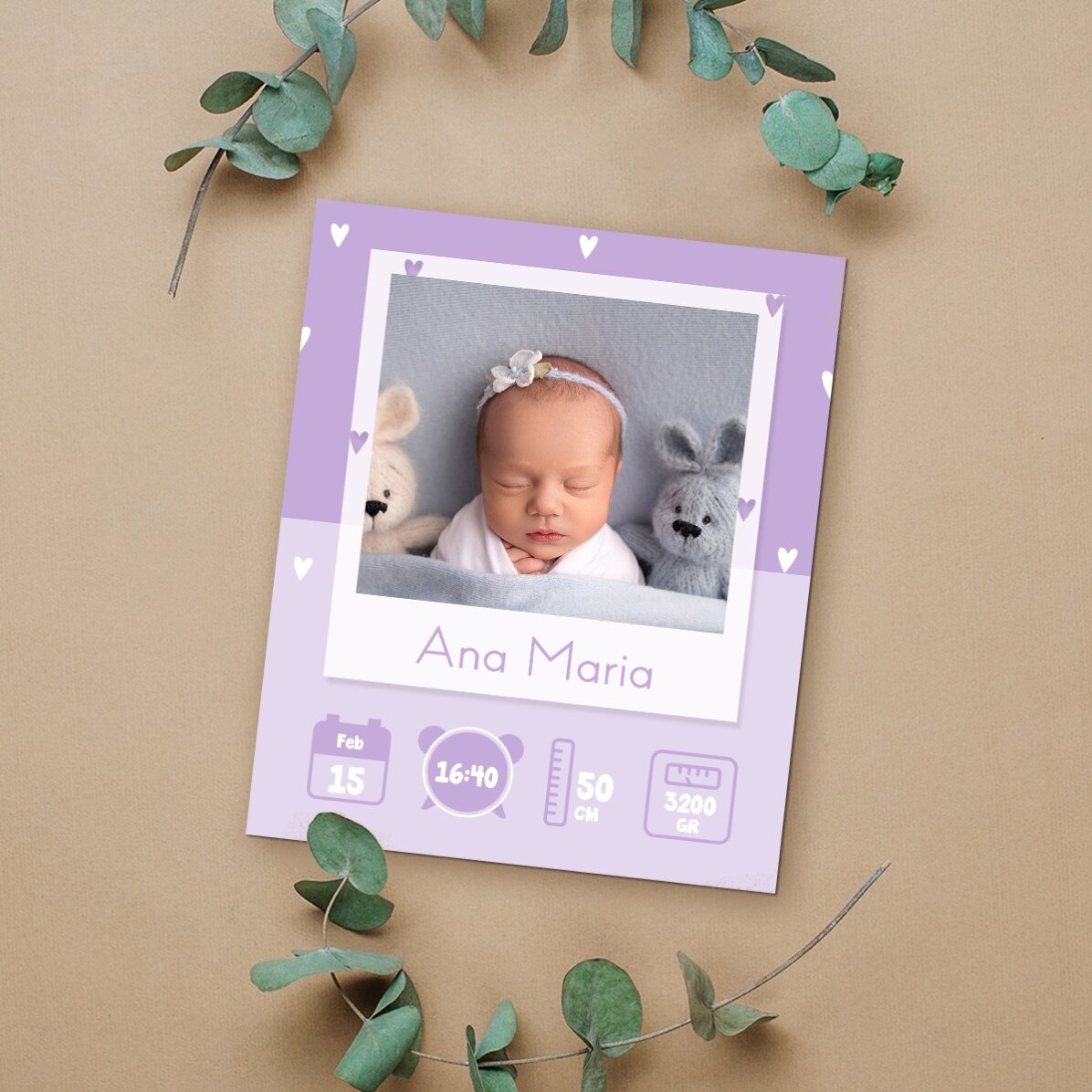 Magnet 10 × 12 cm s vlastní fotografií a textem – Baby