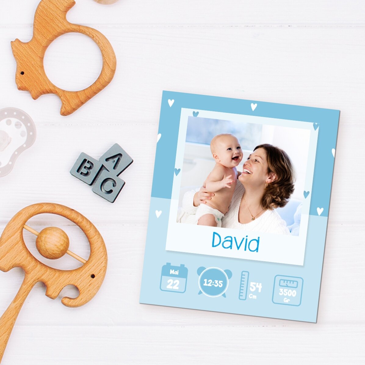 Magnet 10 × 12 cm s vlastní fotografií a textem – Baby