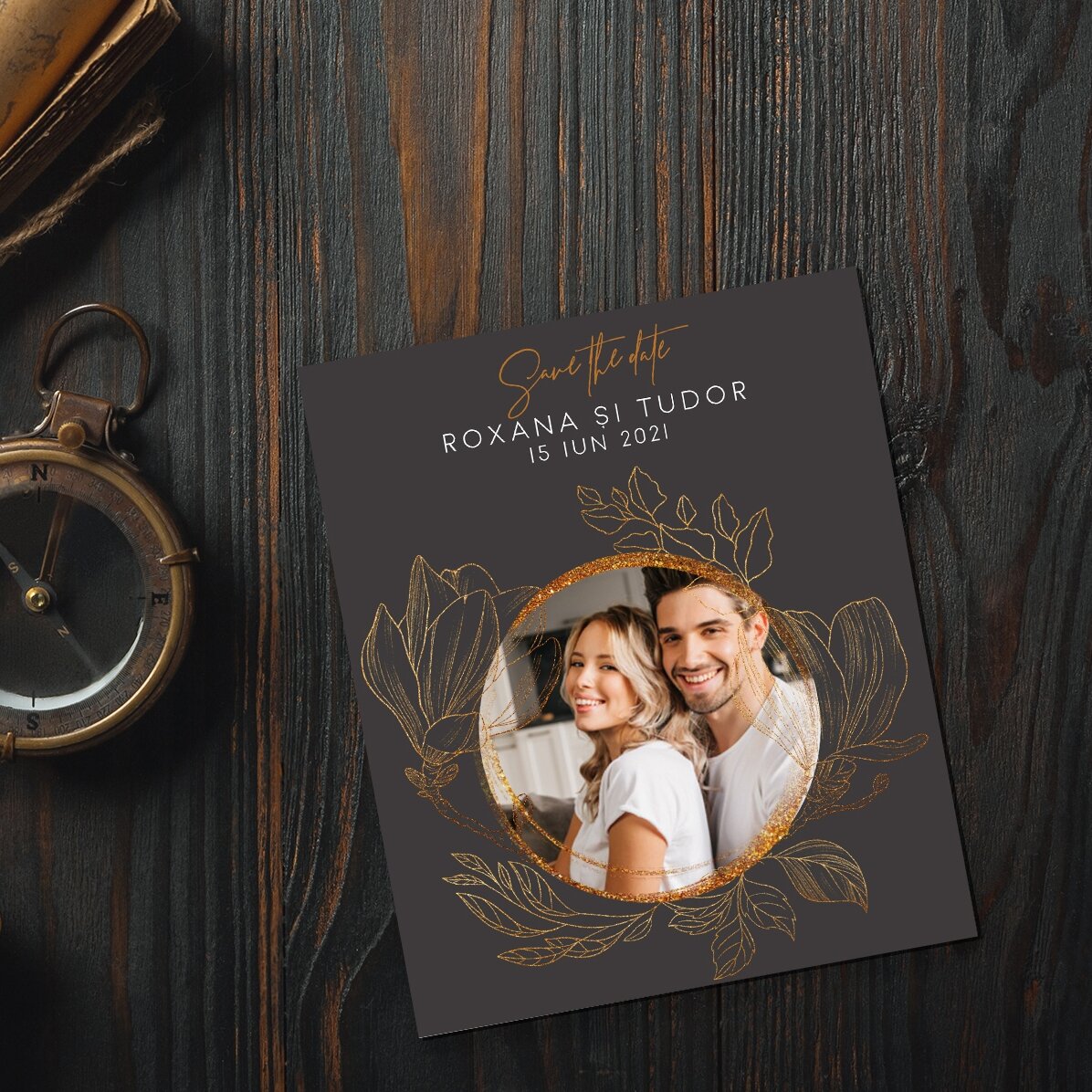 Magnet 10 × 12 cm s vlastní fotografií a textem – Save the date