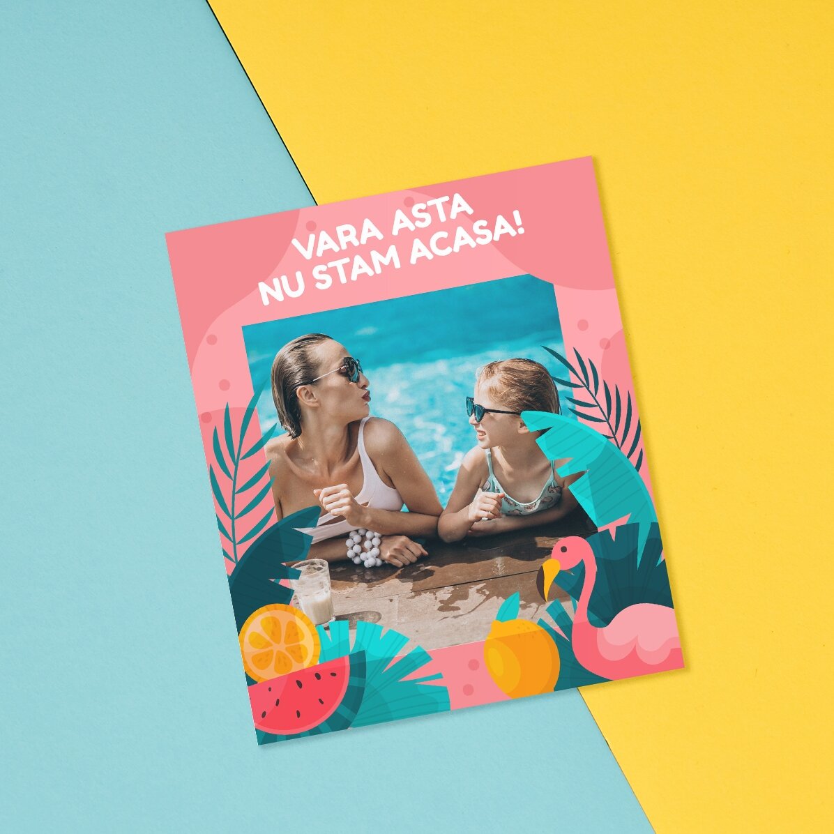 Magnet 10 × 12 cm s vlastní fotografií a textem – Letní zábava