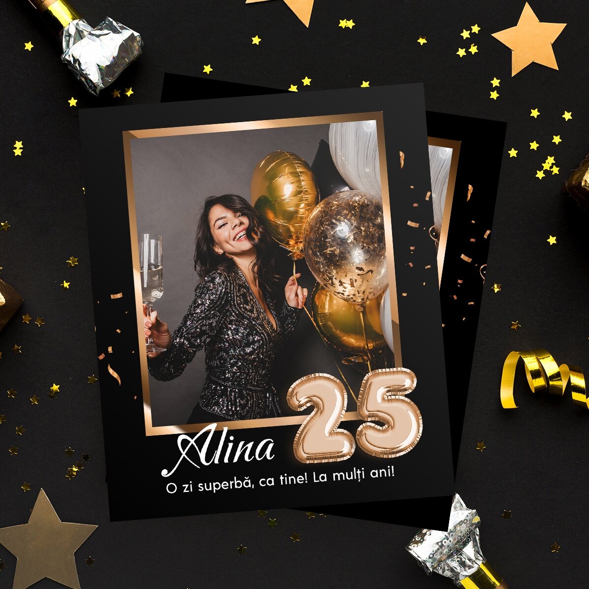 Magnet 10 x 12 cm s vlastní fotografií a číslem – Všechno nejlepší k narozeninám!