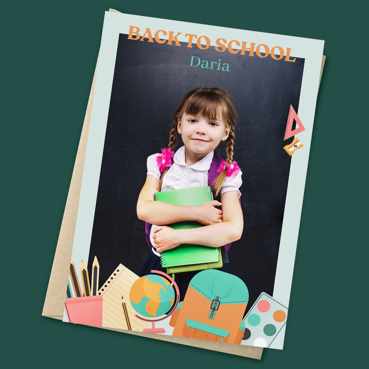 Magnet 10 × 15 cm s vlastní fotografií a textem – Zpátky do školy