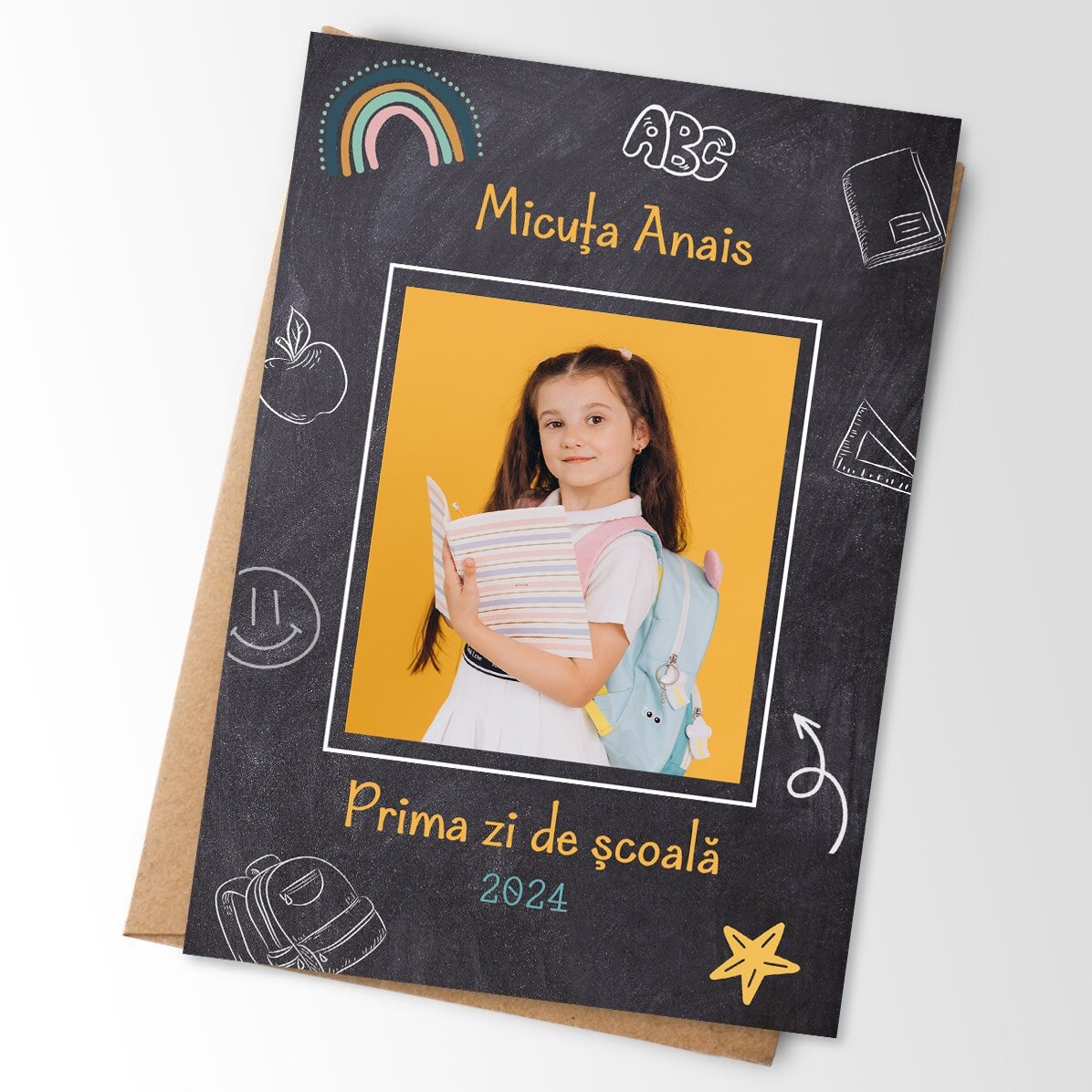 Magnet 10 × 15 cm s vlastní fotografií a textem – Škola