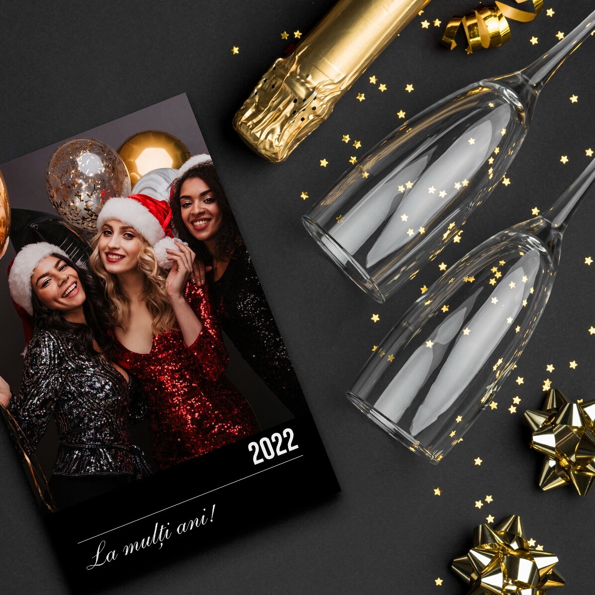 Magnet 10 × 15 cm s vlastním textem a fotografií – Šťastný nový rok