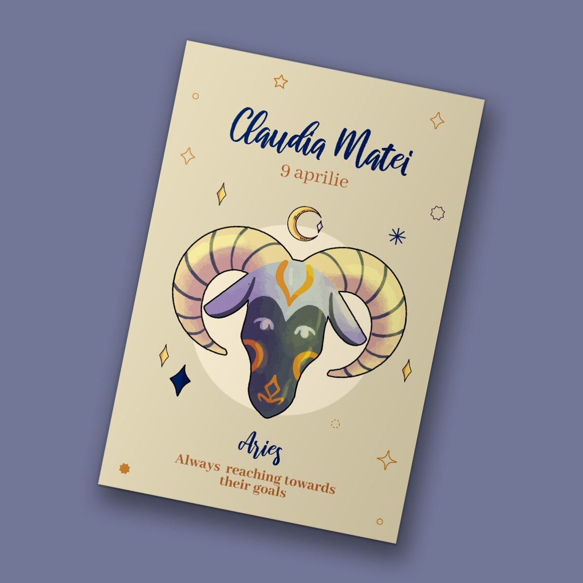 Magnet 10 × 15 cm s vlastním textem – znamení Berana
