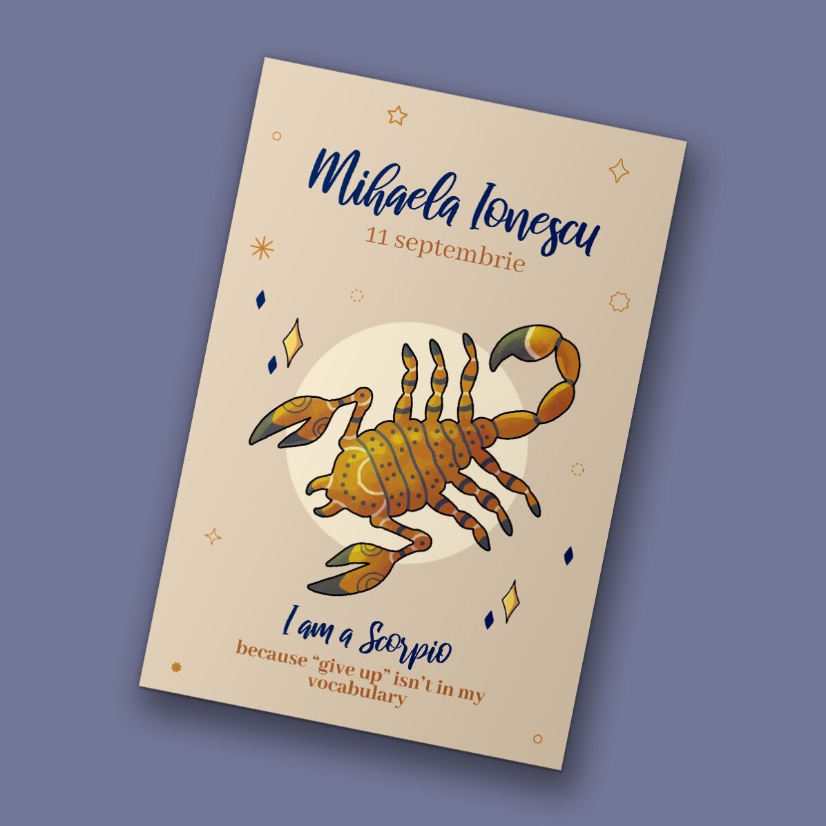 Magnet 10 × 15 cm s vlastním textem – znamení Štír