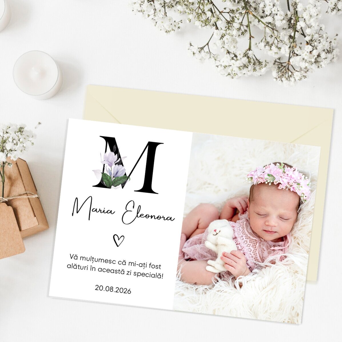 Magnet 10 × 7 cm s vlastní fotografií a textem – Křestní památka