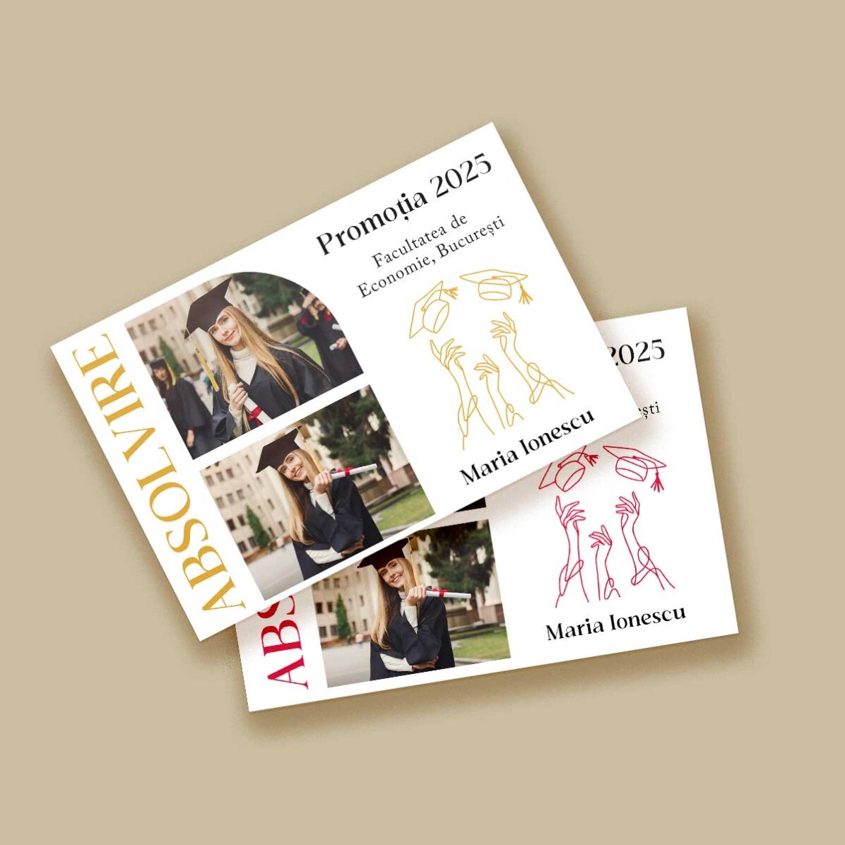 Magnet 15 × 10 cm s 2 fotografiemi a textem – Promoce