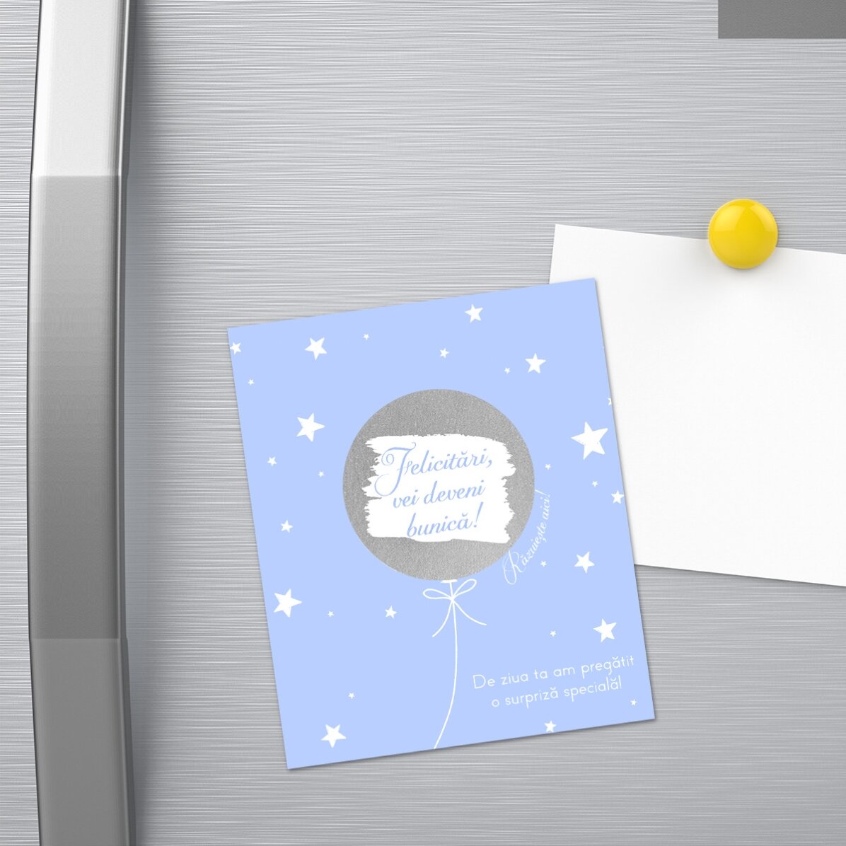 Stíratelný magnet 10 × 12 cm s vlastním textem – Překvapení