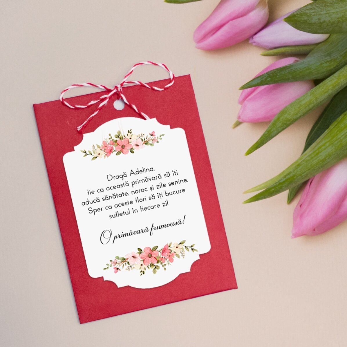Personalizovaný Martisor k zasazení s vlastním textem