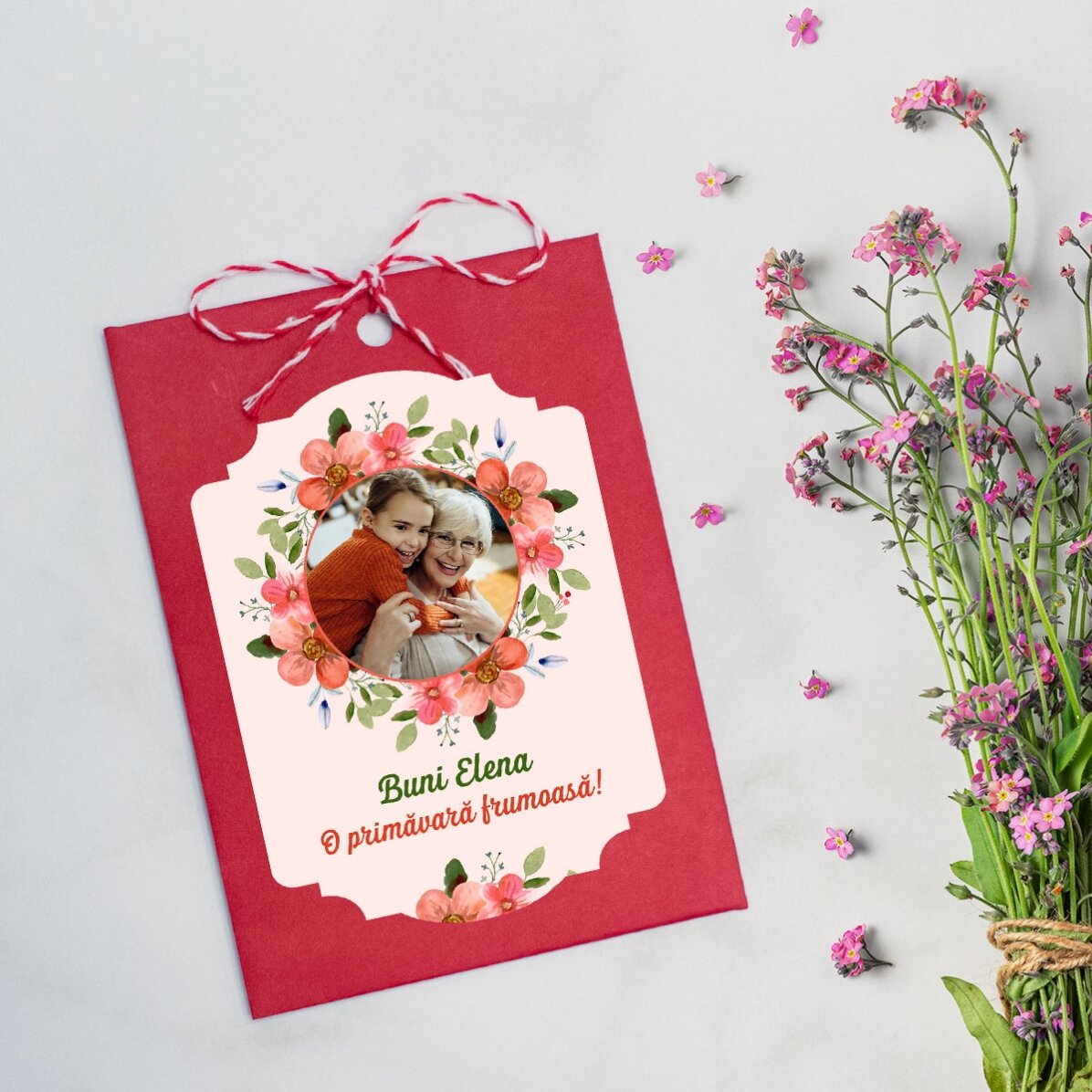 Personalizovaný Martisor k zasazení s fotografií a vzkazem – Krásné jaro!