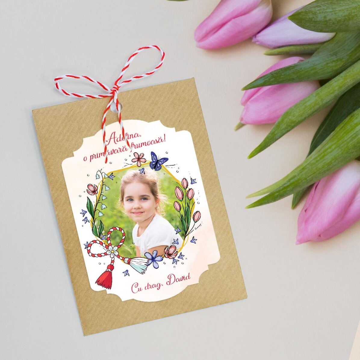 Zasaditelný martisor s vlastní fotografií a vzkazem – Floricele