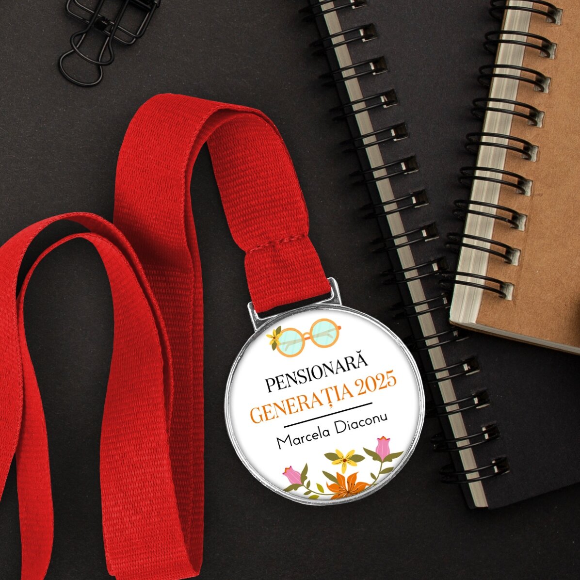 Personalizovaná medaile s nápisem – Odchod do důchodu