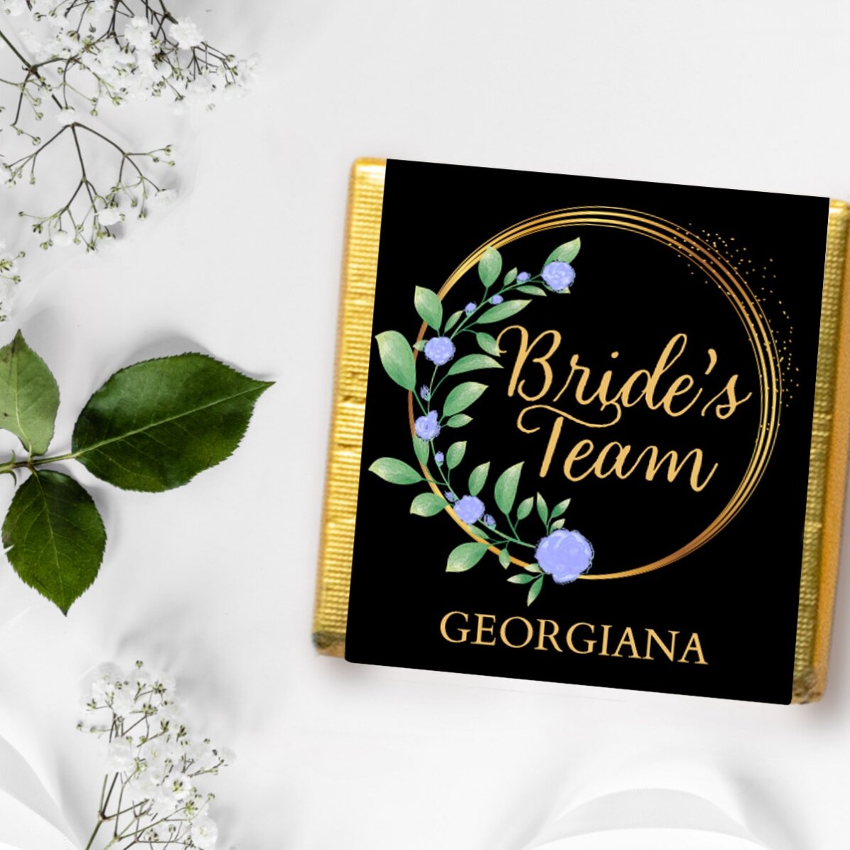 Mini čokoládová pozornost s osobním vzkazem – Floral