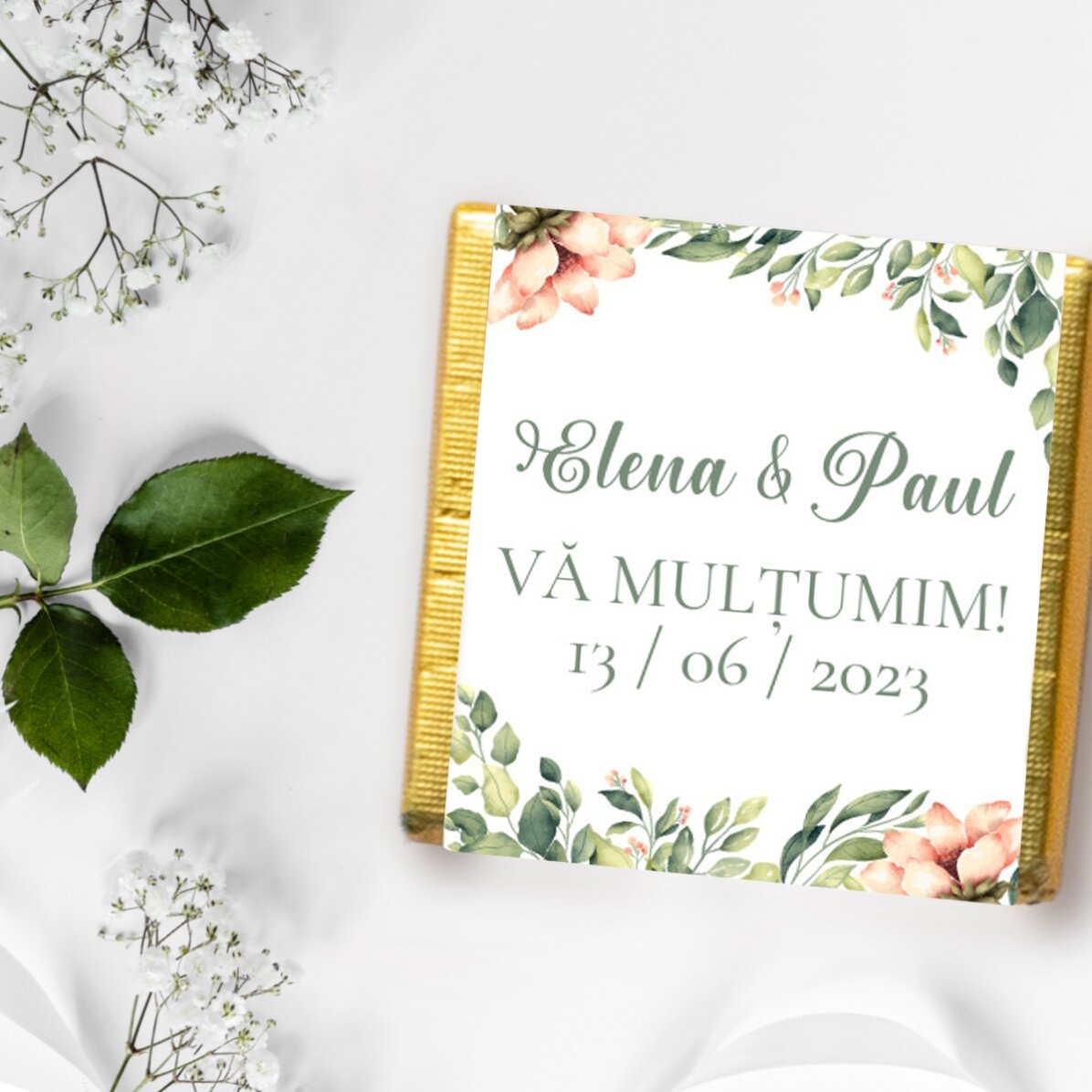 Mini čokoládová pozornost s osobním vzkazem – Děkuji!